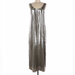 Metallic Silver Banana Republic Wedding Guest Prom Dress